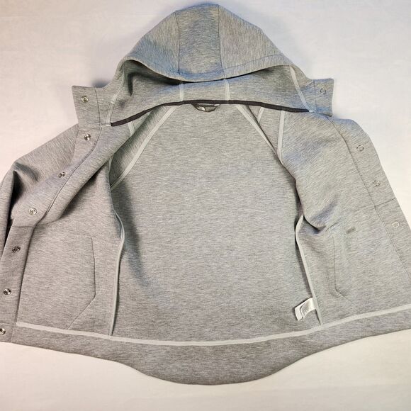 The North Face Jacket Womens Medium Gray Snap Hoodie - Picture 2 of 13